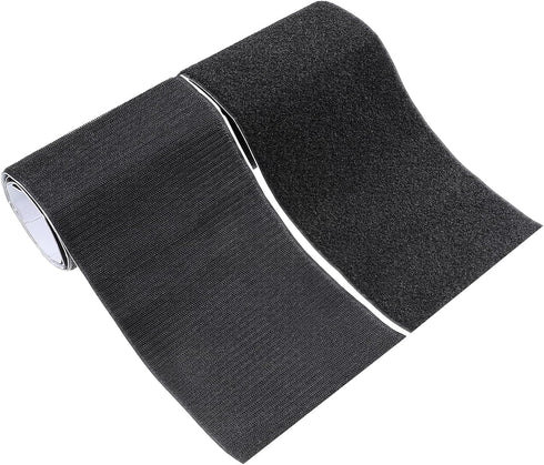 Hook and Loop Tape Double Sided Hook and Loop Tape with Adhesive Back Fastener Strip Reusable Double Side Hook Roll Sticky Glue Nylon Patch, Black...