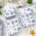 JarThenaAMCS 100 Sheets Ocean Tissue Paper Blue Sea Shell Starfish Gift Wrapping Paper Coastal Beach DIY Art Craft Tissue for Wedding Birthday Sum...