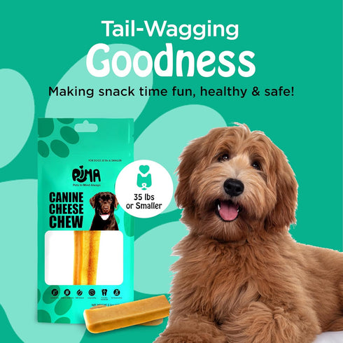 PIMA - Canine Cheese Chews, Natural Yak Chews for Dogs 35 lbs or Smaller, Lactose-Free Yak Cheese Dog Chews, Long Lasting Dog Chews with Protein a...