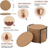 Cork Coasters, Coasters Set of 16pc with Round Edge, Waterproof Drink Coasters for Wine Glasses & Mugs, Thick Plain and Heat-Resistant Coasters fo...