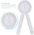 Goniometer Set 3 Pieces of 6/8/12 Inch Occupational Physical Therapy Protractor Tool Measurement Angle Ruler Kit Plastic 360 Degree Universal...