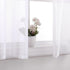 White Short Sheer Curtains 36 Inch Length for Kitchen Door 2 Panel Set Rod Pocket Cafe Curtains Linen Look Semi Sheer Tier Curtains for Small Wind...