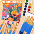 ESRICH Paint Brushes, 2 Packs / 20 Pcs Nylon Miniature Paintbrushes, Face and Body Watercolor Oil Painting Artist Professional Acrylic Paint Brush...