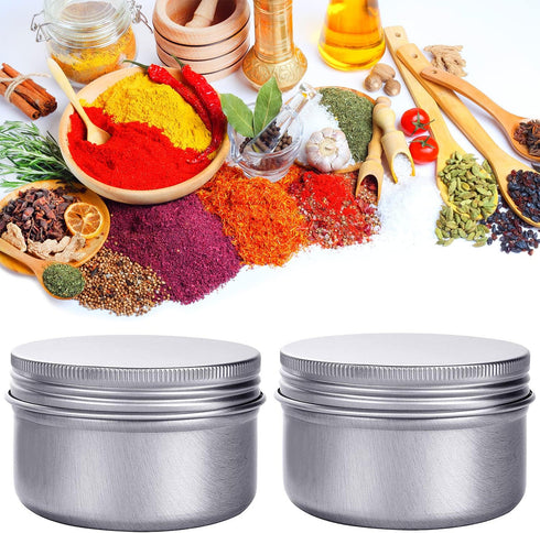 6 Ounce Aluminum Cans 180 mL Screw Lid Metal Storage Tins Containers for Storing Spices, Candies, Lip Balm, Candles, 6 Pcs....
