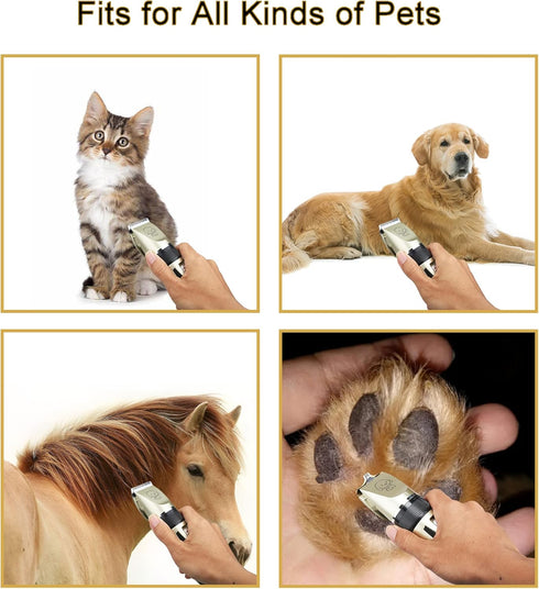 2 in 1 Pet Paw Hair Trimmer for Medium and Large Dogs Electric Multi Cat Hair Clipper for Thick Coat Cordless Puppy Grooming Clippers Rechargeable...