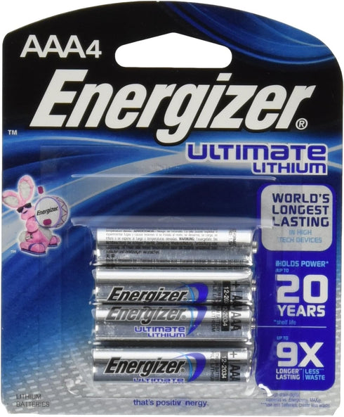 ENERGIZER L92 ULTIMATE LITHIUM 4 AAA ON CARD...
