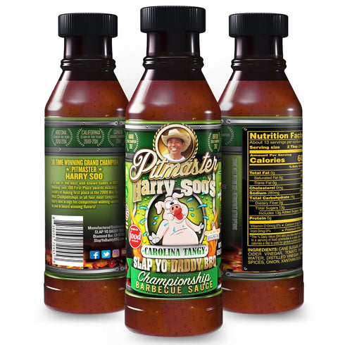 Slap Yo’ Daddy BBQ Sauce, Carolina Tangy - Vinegar-Based Dipping and Barbecue Sauce from Chef Harry Soo for Grilled Chicken, Ribs, Steaks, Pork, a...