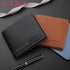 Men Wallet Black PU Material 4 Credit Card Holder 2 Money Pockets 1 Clear Window Suitable for Men Women Gifts without RFID Slim Small Wallets for ...