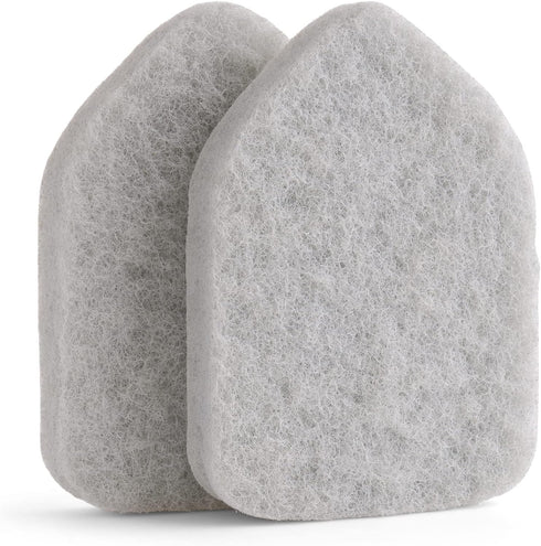 Replacement Scrubber Sponge Head Scrubber Refill for Extendable Tub Tile Shower Scrubber for Cleaning Non-Scratch (2X Scrubber Sponge Gray)...