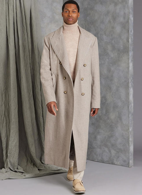 Vogue Men's Loose-Fitting Lined Coat Sewing Pattern Kit, Design Code V1976, Sizes 34-36-38-40-42...