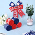 5Rolls Baseball Wired Edge Ribbon 2.5 Inch Red Blue White Sports Ball Pattern Fabric Ribbon for Wreath Bow Making for Sport Themed Birthday Party ...