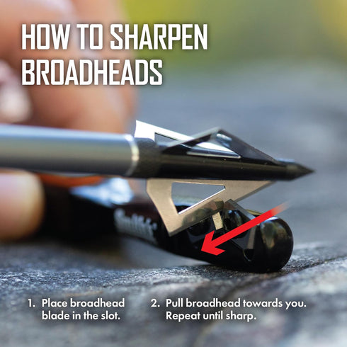 Smith’s 50047 Edgesport Stick Knife & Broadhead Sharpener – Portable Sharpener – Hunting & Archery Tool Sharpener – Carrying Pouch – Carbide & Dia...