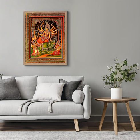Posterizer 1 pcs-intricate colorful art-Goddess Durga-Hindu mythology 3-Religious Posters Gift For Buddhism Meditation philosophy Fans- unframed w...