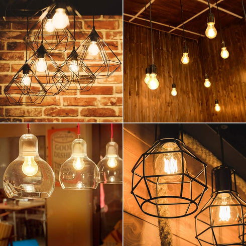 Lepro Vintage LED Bulbs, Dimmable Filament Bulb, 8W 800LM, 60W Equivalent, 2700K Warm White, Classic Clear Glass, A19 Shape, E26 Base, Pack of 5...