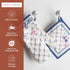 Maison d' Hermine 100% Cotton Oven Mitt & Pot Holder Set (7.5"x13" & 8"x8") Heat Resistant BBQ Cooking Gloves with Loop, Baking, Grilling, Kitchen...
