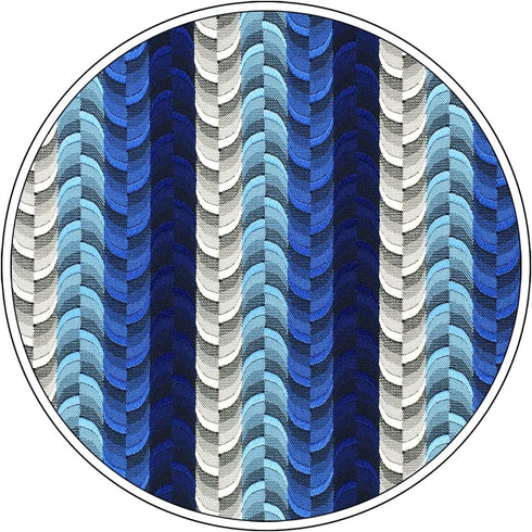 SHLAX&WING Ripple Blue Mens Pocket Square Silk Hanky Business Wedding Gift...