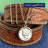 American Coin Treasures Silver Mercury Dime Silvertone Coin Pendant with 18" Cable Chain Necklace, Genuine and Elegant Keepsake Jewelry for Women,...