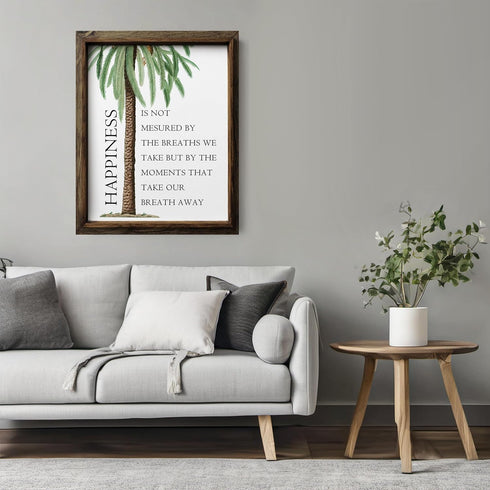 Posterizer 1 pcs-Happiness, positive quote-Motivational & Inspirational Art-Gift for Couples boyfriend girlfriend Husband Wife-Living Room Bedroom...