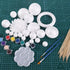 72 Pcs Solar System Model Foam Balls Kit includes Mixed Sizes Polystyrene Craft Foam Bamboo Sticks Color Pigments Paint Tray Palettes Picture Plat...