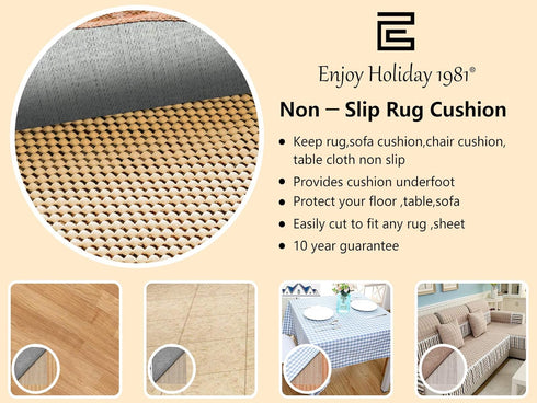 Non Slip Area Rug Pad Gripper - 2x6 Strong Grip Carpet pad for Area Rugs and Hardwood Floors, Provides Protection and Cushion...