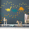 Dinosaur Wall Decal - Dinosaur Footprints Stickers - Vinyl Wall Art for Boys Girls Kids Bedroom Nursery Home Decor...