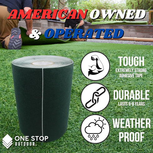 16'ft x 6" in Artificial Turf Seam Tape, Self Adhesive Artificial Grass Seaming Tape, Fake Grass Tape, Connecting Garden Pet Rug, Turf Mat (16' FT...