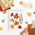 Whaline 60 Sheets Autumn Pattern Paper 5.5 x 8.3 inch Fall Leaves Pumpkin Plaid Craft Paper Double-Sided Origami Paper for Thanksgiving Card Makin...