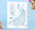 GSS Designs Peacock Stencil - Reusable Large Stencils for Painting on Wood Wall Canvas Fabric Furniture Crafts 12''x16'' - Peacock Feather Stencil...