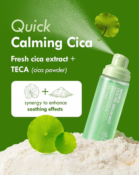 LABIOTTE Mydeca Cica Gel Serum Mist | Face Serum Spray Gel Moisturizer w/Centella Asiatica | Korean Skincare Hydrating Face Mist | Centella Moistu...