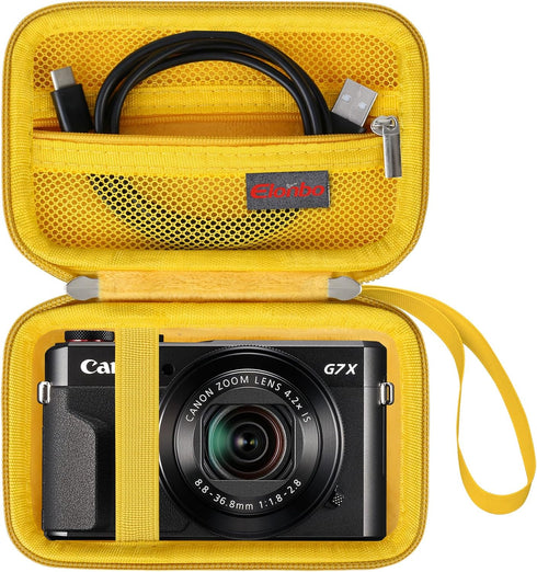 Camera Carrying Case for Canon PowerShot G7 X / G7 X Mark II / G7 X Mark III / G9 X mark III Digital 4K Vlogging Camera, Video Streaming Camera Tr...