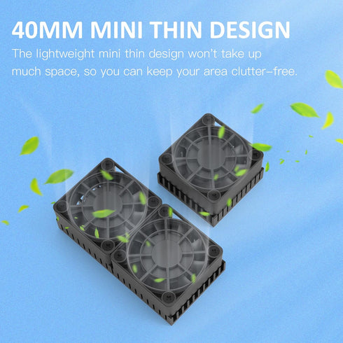 PANO-MOUNTS 40mmx2 Mini USB Radiator Fan Silent and Efficient 4010 Fan with Included 10mm Aluminum Heat Sink and Thermal Pad for Graphics Cards Ro...