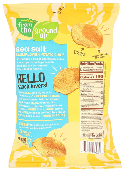 FROM THE GROUND UP Sea Salt Cauliflower Chips, 3.5 OZ...