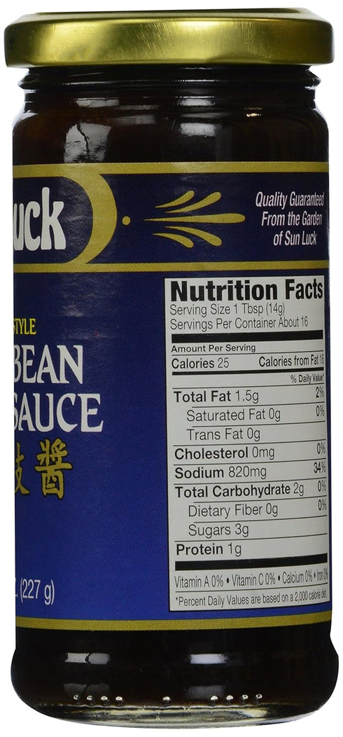 Sun Luck Black Bean Garlic Sauce, 8 oz...