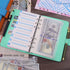 Antner A6 PU Leather Notebook Binder Refillable 6 Ring Binder for A6 Filler Paper, Loose Leaf Personal Planner Binder Cover with Magnetic Buckle, ...