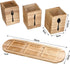 Kathfly 4 Pcs Silverware Caddy Utensil Holder for Countertop Silverware Organizer with Wood Tray Spoon Fork Holder for Kitchen Parties(Brown)...