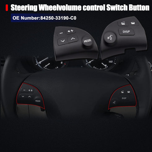 HiSport Steering Wheel Volume Control Switch Button Left and Right - Compatible with Lexus ES350 2006 2007 2008 2009 2010 2011 2012 Steering Wheel...