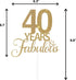 40 Years Fabulous Cake Topper, 40th Birthday Cake Topper, 40th Anniversary Cake Topper with Gold Glitter...