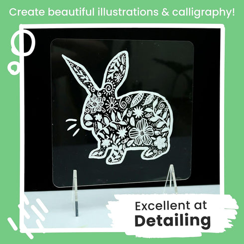 Chalkola White Chalk Markers - White Dry Erase Liquid Chalk Pens for Chalkboard, Blackboard, Window, Bistro, Car Glass, Board, Signs - 1mm Extra F...