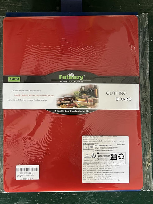 Fotouzy Plastic Cutting Boards for kitchen, Flexible Cutting Mats for Cooking, 100% Non-Slip Cutting Board for Meat and Vegatables, BPA-Free and D...