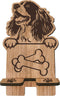 Dog Theme Wooden Phone Holder - Springer Spaniel - Phone Stand, Charging Station for E-Book, Smart Phones, Tablets, Desktop Organizer, Dog Lover G...