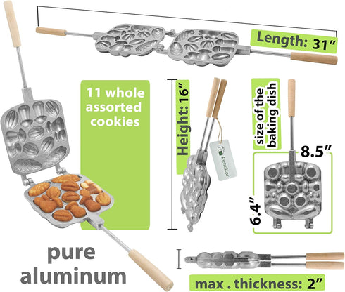 Assorted Cookies Without Filling - 11 Aluminum Marker Pastry Baking Tool...