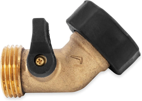 Camco Solid Brass 45 Degree Drinking Water Valve with Garden Hose Connections (20173)...