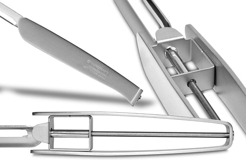 Stainless Steel Peeler, Long Vegetable Peeler, with plastic safety cover, 8.5 inch, Seki Japan...