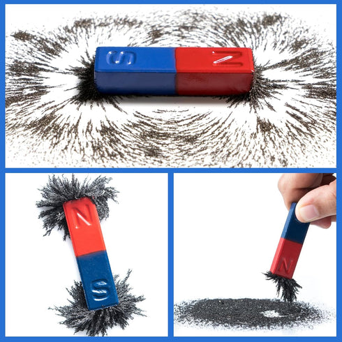 Magnetic Sand, Iron Filings, Iron Powder Filings Magnetic Power for Magnet Education and School Experiments Learning, 8 Ounce Iron Oxide Powder Sh...