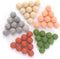 Glaciart One Wool Felt Balls, Felt Ball (50 Pieces) 2 Centimeters – 0.8 Inch, Handmade Felted 5 Arizona Boho Colors (Blush, Light Heather, Olive a...