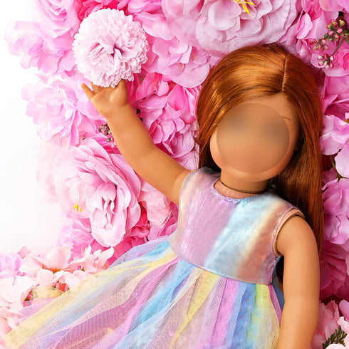 BARWA Doll Clothes and Accessories for 18 inch Dolls Mermaid Casual Tutu Dress, Outfits, Swimsuit, Underwear… (J: 2 pcs Rainbow Tutu Dresses)...