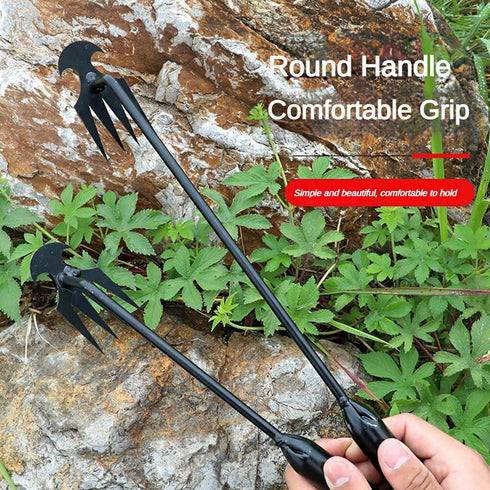Weeding Artifact Uprooting Weeding Tool, Garden Hoe Rakes Hand Weed Root Remover Tools, Weed Picker Tool with Long Handle (15.7 in)...