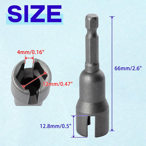 SPEEDWOX 2PCS Power Wing Nut Driver Set 1/4 Inch Hex Shank Steel Drills Bits Wing Nuts Drill Bit Socket Wrenches Tools Slot Set For Panel Nuts C H...