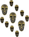 Bezelry Skull Antique Brass Metal Shank Buttons. Blazer Button Set. 3 Pcs of 25mm, 8 Pcs of 16mm...
