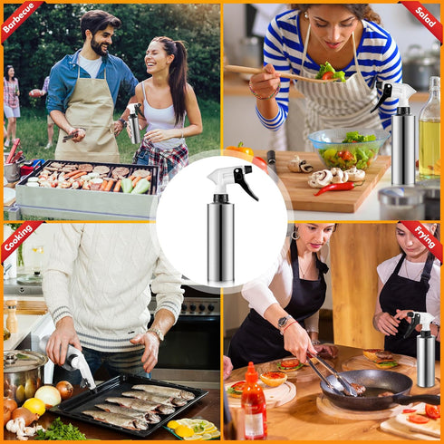 2 in 1 Spray Bottle and Marinade Injector, 10.15oz Dual Functionality Injector and Sprayer, Seasoning Injectors Food Grade Spritzer Bottle for Smo...